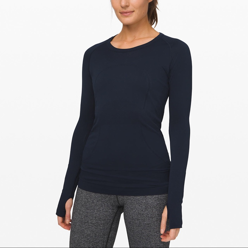 Lulu lemon swiftly tech NAVY long sleeve